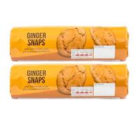 M&S Ginger Snaps Biscuits 250g, 2 Pack, Crunchy Biscuits with Light Brown Sugar, In Premier Life Store Box
