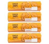 M&S Ginger Snaps Biscuits 250g, 4 Pack, Crunchy Biscuits with Light Brown Sugar, In Premier Life Store Box