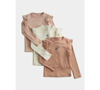 M&S Girls 3pk Cotton Rich Disney™ Bambi™ Tops (2-8 Yrs) - 7-8 Y - Ecru Mix, Ecru Mix