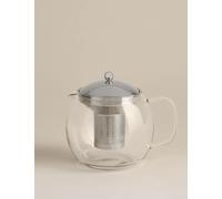 M&S Glass 1.5L Infuser Teapot Silver