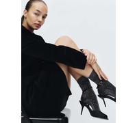 M&S Glitter Embellished Crew Socks Black