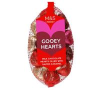M&S Gooey Hearts, Milk Chocolate Hearts Filled with Salted Caramel