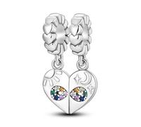 M&S Graduation Love Luck Birthday Gift Celebration Charm Bead Pendant 925 Sterling Silver Compatible With Pandora Bracelet (Best Friends Forever)