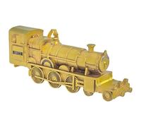M&S Harry Potter Hogwarts Express Christmas Tree Decoration, Gold Resin Train Engine Design, Holiday Decor