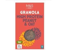 M&S High Protein Peanut & Oat Granola, 11g Protein, High in Fibre, Vegan, 400g