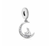 M&S I Love You To The Moon And Back Bear Cub Mum Child Baby Charm Bead Pendant, 925 Sterling Silver Dangle Charm, Compatible With Pandora & European Bracelet …
