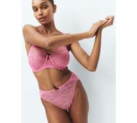 M&S Ida Lace Wired Minimiser Bra C-G Medium Pink