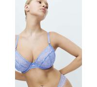 M&S Ida Lace Wired Plunge Bra F-H Fresh Blue