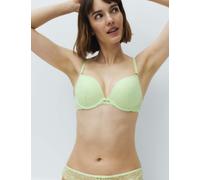 M&S Ida Lace Wired Push-Up Plunge Bra (A-E) Light Apple