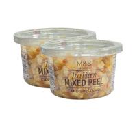 M&S Italian Mixed Candied Peel, Orange and Lemon, 200g, 2 Packs, In Plastic Container