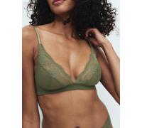 M&S Jasmine Lace Non Wired Plunge Bra (A-E) Khaki