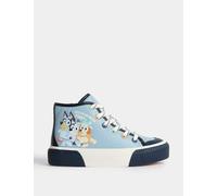 M&S KIds' Bluey™ High Top Trainers (4 Small - 13 Small) Blue Mix