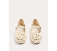 M&S Kids' Corsage Flower Ballet Shoes (4 Small-2 Large) Neutral