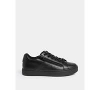 M&S Kids' Leather Side Zip School Shoes (13 Small-9 Large) Black