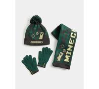 M&S Kids' Minecraft™ Hat Scarf & Mittens Set (3-13 Years) Green