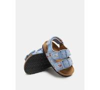 M&S Kids' Mini Me Suede Footbed Sandals (3 Small - 4 Small) Blue Mix