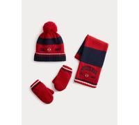 M&S Kids' Spider-Man™ Hat Scarf and Mittens Set (1-13 Yrs) Red Mix