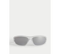 M&S Kids' Sporty Wraparound Sunglasses (S-L) Silver