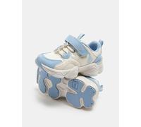 M&S Kids' Suede Disney Frozen™ Riptape Trainers (4 Small - 13 Small) Blue Mix