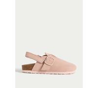 M&S Kids Suede Riptape Clogs (4 Small - 2 Large) Light Pink
