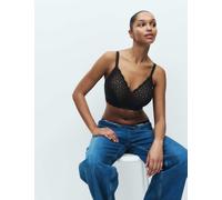 M&S Lace Non-Padded Bralette F-H Black