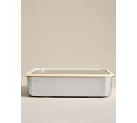 M&S Large Stainless Steel Food Storage Container Cream