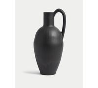 M&S Large Textured Ceramic Jug Black