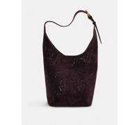 M&S Laser Cut Top Handle Shoulder Bag Chocolate