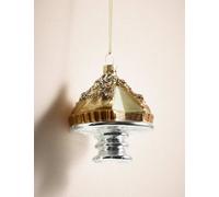 M&S Lemon Meringue Beaded Glass Bauble Yellow Mix