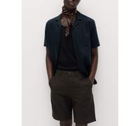 M&S Linen Blend Chino Shorts Bitter Chocolate