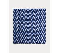 M&S Linen Blend Ikat Printed Scarf Blue Mix