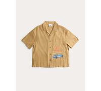 M&S Linen Rich Hot Wheels™ Graphic Shirt (2-8 Yrs) Camel