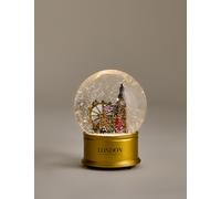M&S London Pre-Lit Snow Globe Gold