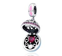 M&S Love Locket Charm Love Heart Opening Locket Charm Bead Pendant, 925 Sterling Silver Dangle Charm, Compatible With Pandora & European Bracelet …