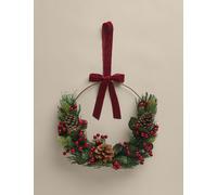 M&S Mandarin Cinnamon & Clove Scented Wreath Red Mix