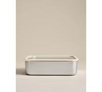 M&S Medium Stainless Steel Food Storage Container Cream