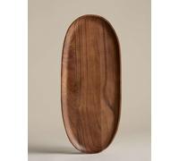 M&S Medium Wooden Oblong Platter Natural