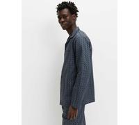 M&S Men's Pure Cotton Mosaic Print Pyjama Set - L - Blue Mix, Blue Mix
