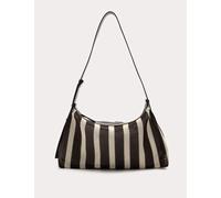 M&S Mesh Striped Shoulder Cross Body Bag Chocolate Mix