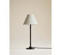 M&S Metal Ribbed Table Lamp Black