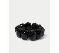 M&S Molten Resin Stretch Bracelet Black