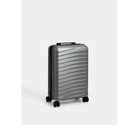 M&S Oslo 4 Wheel Hard Shell Cabin Suitcase Silver Mix