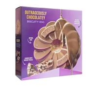 M&S Outrageously Chocolatey Biscuity-Egg, Hollow Thick Milk Chocolate with Shortcake Biscuit Pieces, 375g Easter Egg in Premier Life Store Packaging