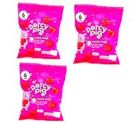 M&S Percy Pig Mini Cookie Bags 6x18g, 3 Pack, Flavour Biscuit with Mini Strawberry Jelly Sweet Pieces, in Premier Life Store Box