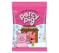 M&S Percy Pig Phizzy Pigtails Vegan Sweets, 170g, Made with Real Fruit Juice