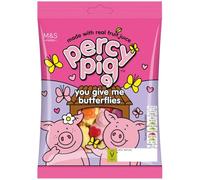 M&S Percy Pig You Give Me Butterflies Fruit Gums, Made with Real Fruit Juice, Vegan, 150g