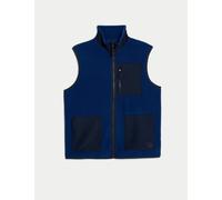 M&S Polar Fleece Zip Up Gilet Dark Blue