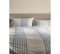 M&S Pure Cotton Carter Stripe Jacquard Bedding Set Natural Mix