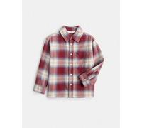 M&S Pure Cotton Checked Shirt Red Mix