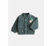 M&S Pure Cotton Cord Badge Jacket (0-5 Yrs) Blue Mix